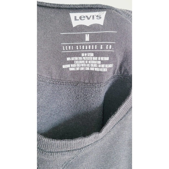 Levi's Sweater Black and Gray Camo C47 Size M - Picture 4 of 4